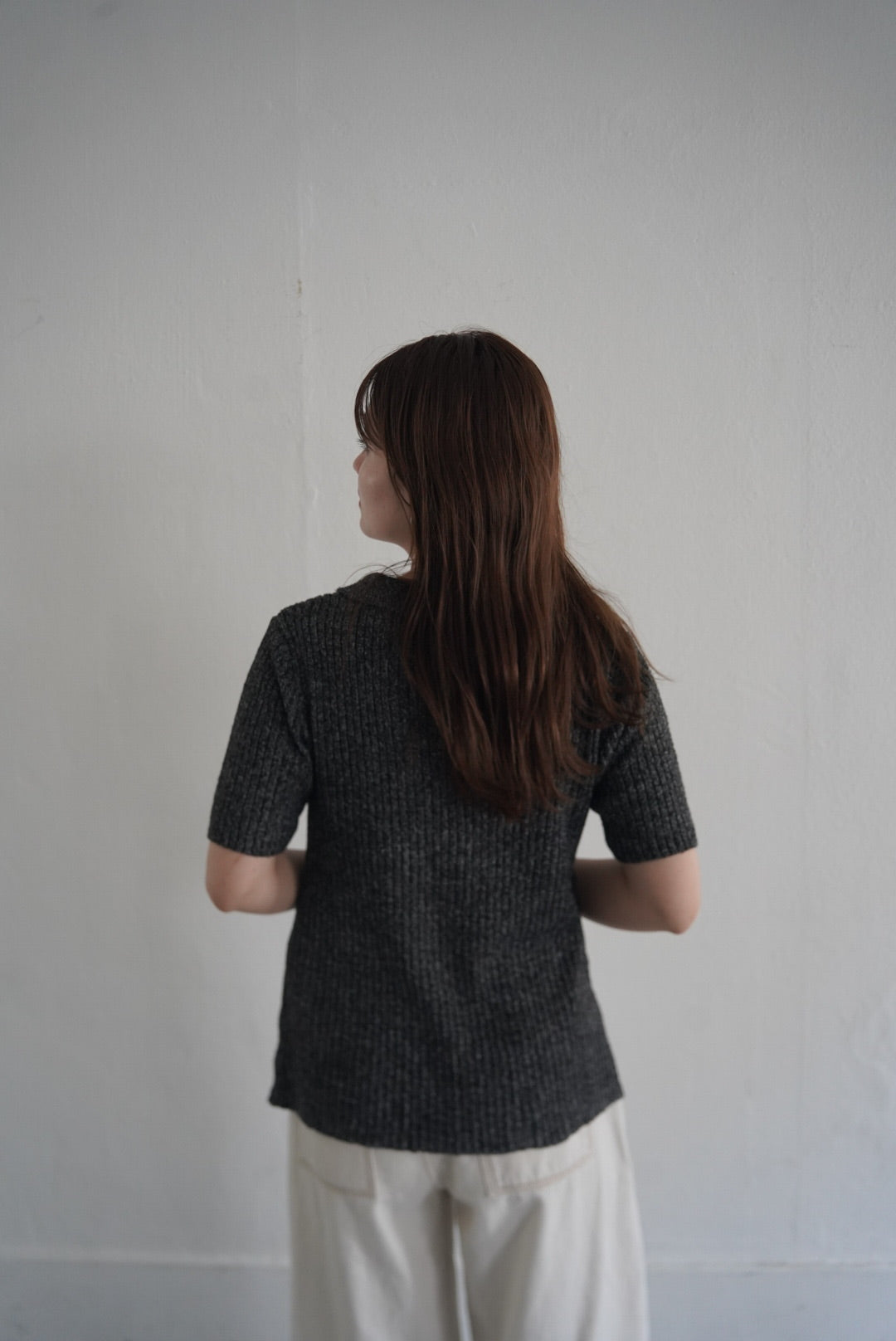 Bouclé knit polo