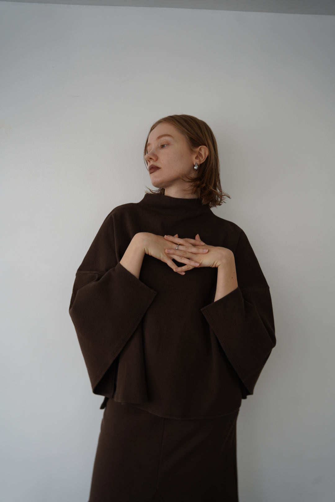 Bottle neck  poncho tops