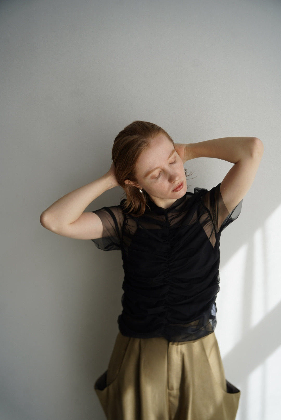 Tulle shirring Tshirts