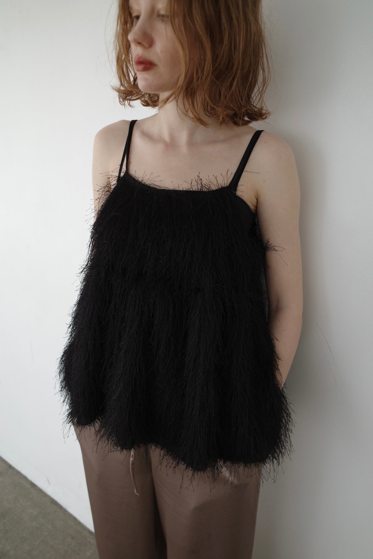 Front ribbon shaggy top
