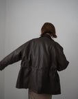String leather jacket