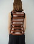 Bi-color boarder tank top