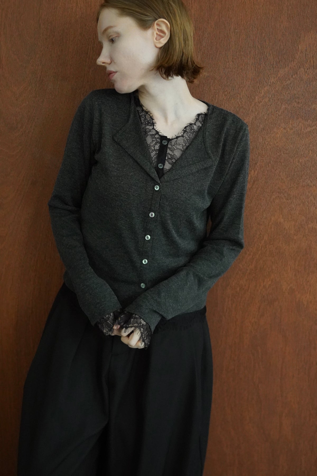 Cut lib race docking cardigan