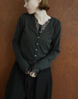 Cut lib race docking cardigan