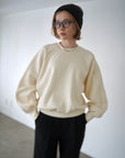 Curve sleeve sweat pullover