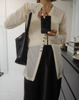 Sheer bustier cardigan