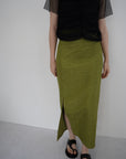 Jacquard slit skirt