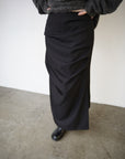 Tuck drape skirt