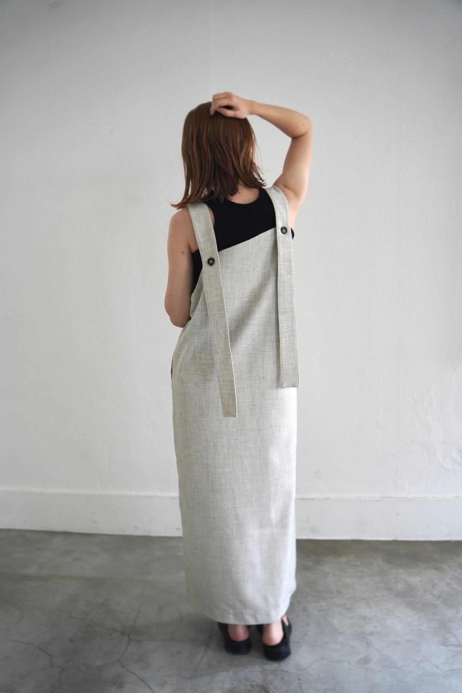 【7/8-再入荷】２Way tuck slit one-piece