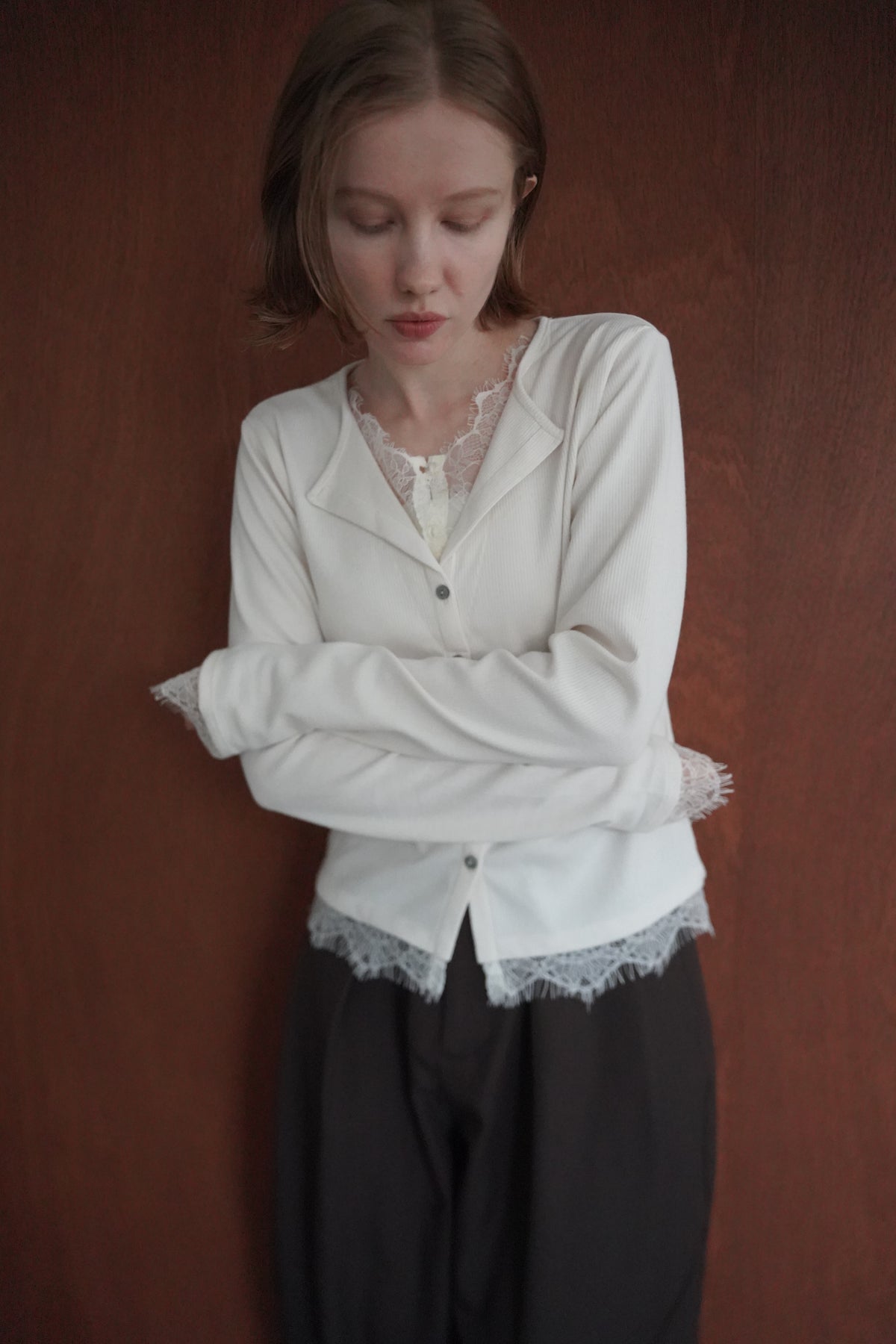 Cut lib race docking cardigan