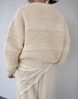Low Gauge Texture Zip Cardigan