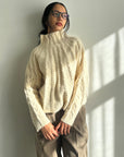 Cable hight neck knit