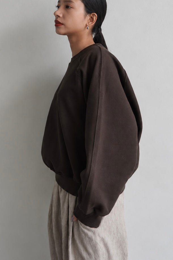 Curve sleeve sweat pullover