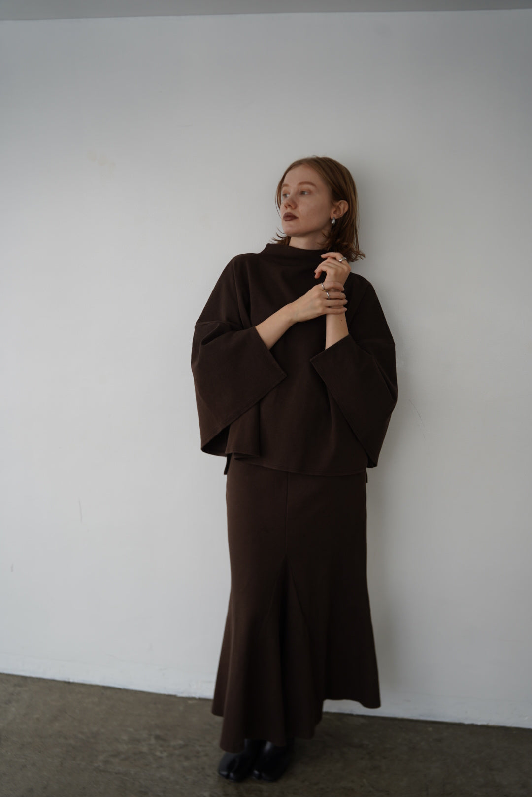 Bottle neck  poncho tops