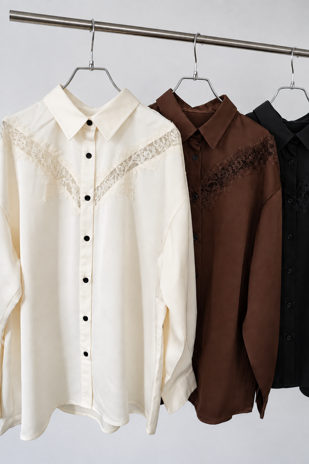 Satin race over shirt