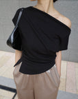 【7月上旬-発送】Unbalance tuck top