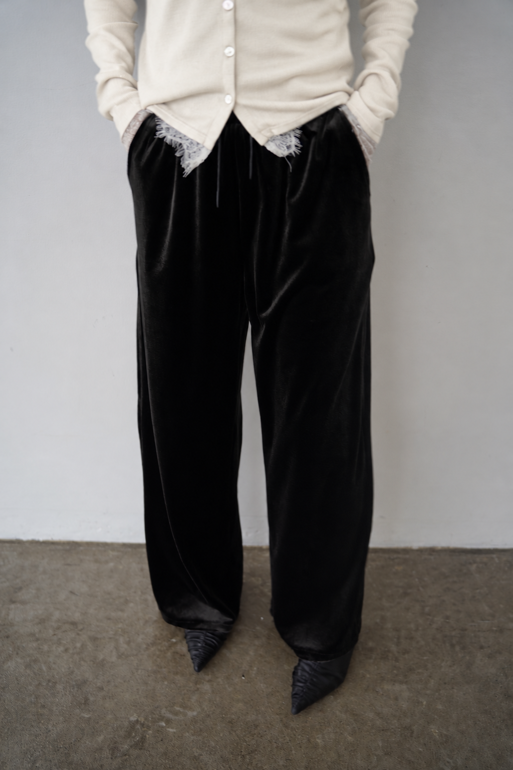 Velour Wide Leg Pants