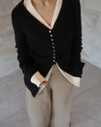 【再入荷】Vneck button lib cardigan