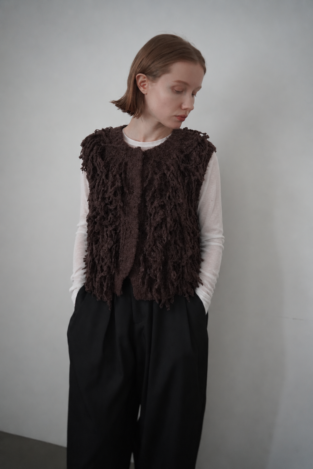 Boucle fringe vest