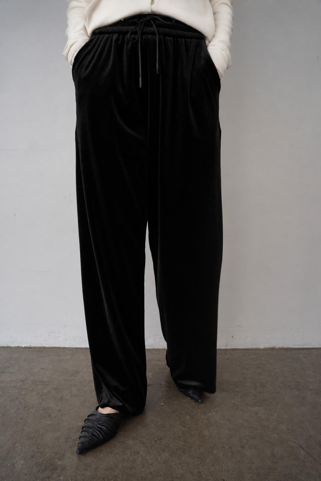 Velour Wide Leg Pants