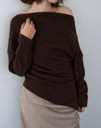 Unbalance knit tops