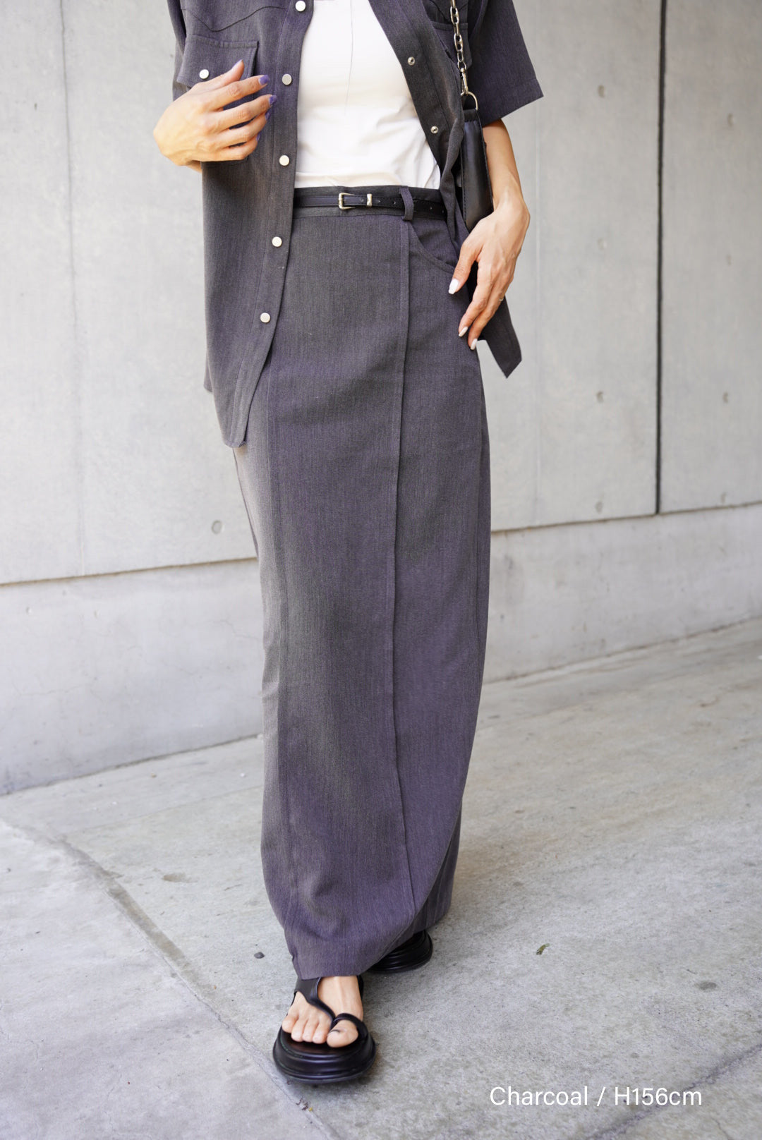 Switching  long skirt