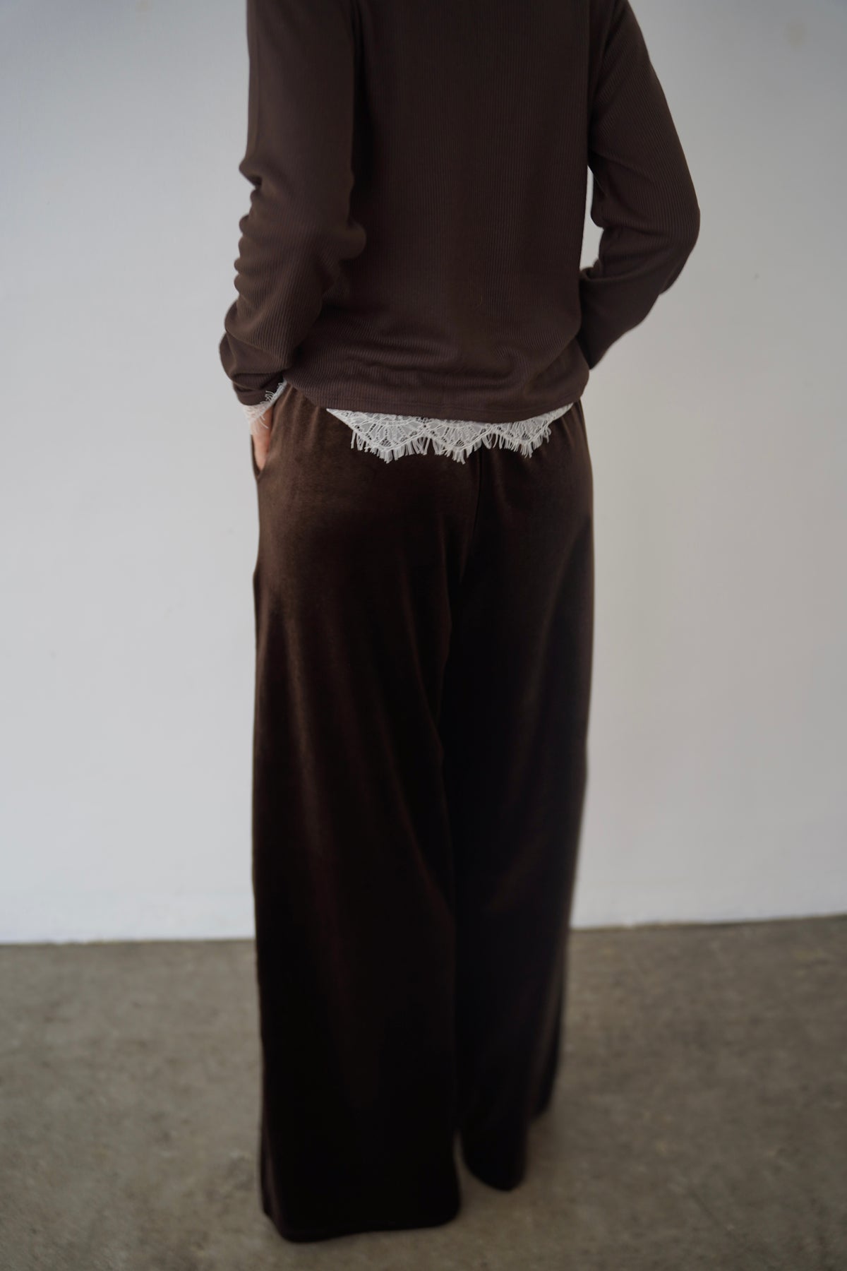 Velour Wide Leg Pants