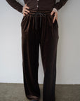 Velour Wide Leg Pants
