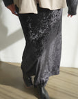 Velours long skirt